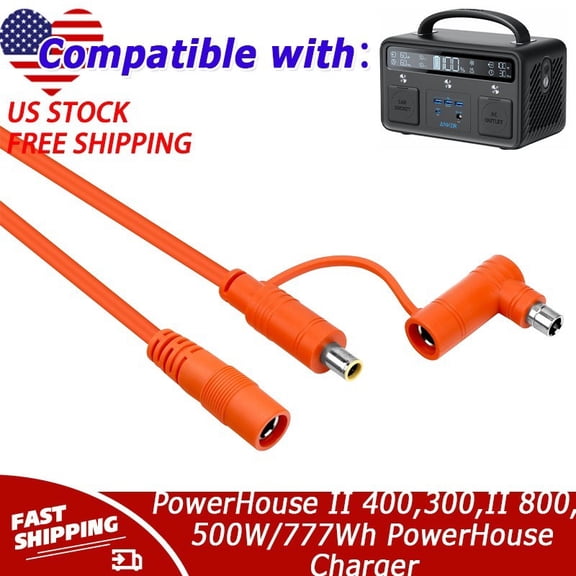 3M 8mm Extension Cable Compatible with PowerHouse II 400,300,II 800,500W/777Wh PowerHouse
