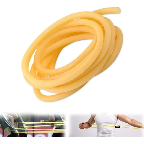 3M/9.8FT Length Natural Latex Tube Surgical Band Tubing Rubber Hose Elastic Slingshot ID 6mm OD 9mm