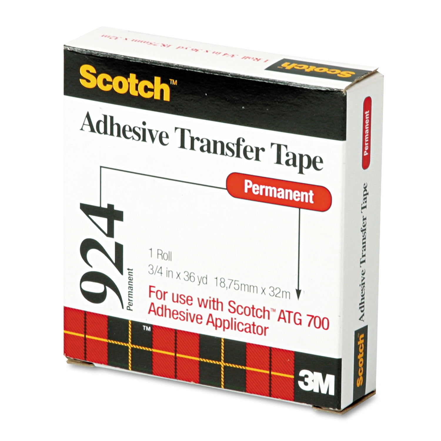 3M #924 Adhesive Transfer Tape, 3/4 in x 36 yds. - Walmart.com