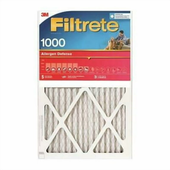 3M 9819-4 12" x 20" x 1" Red MPR 1000 Filtrete 3 Month Disposable Pleated Air Filter - Quantity of 4