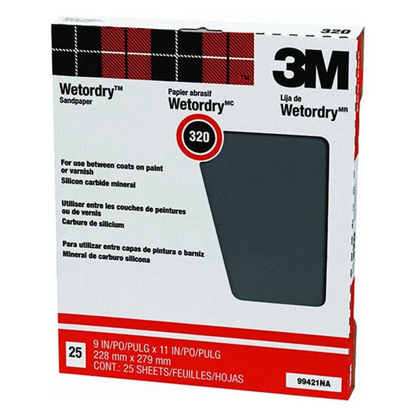 3M 99421NA 320A Grit Between Finish Coats Sanding Sheets