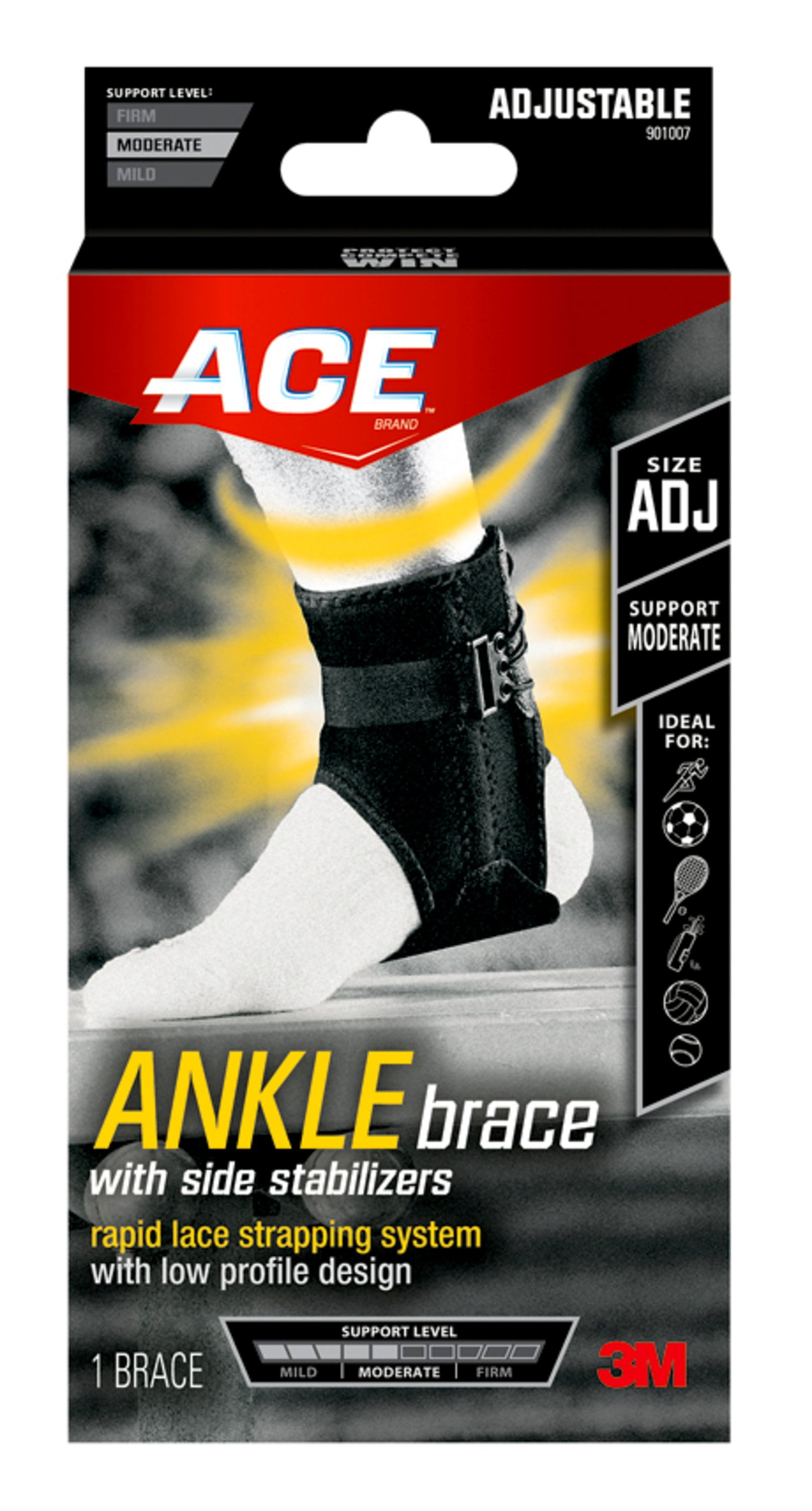 3M ACE Ankle Brace with Side Stabilizer