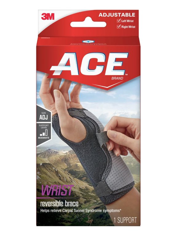 3M ACE Comfortable Neoprene, Adjustable Splint Wrist Support, Mild, 6-Pack