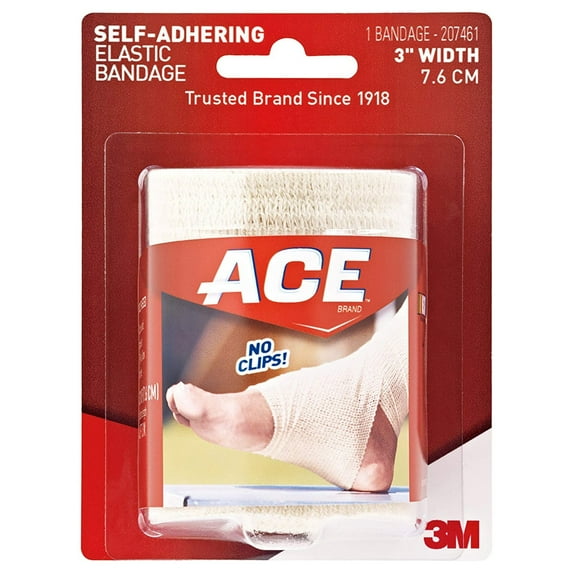 3M ACE Elastic Bandage Beige NonSterile 3 Inch Width X 5-3/10 Foot 72 Ct