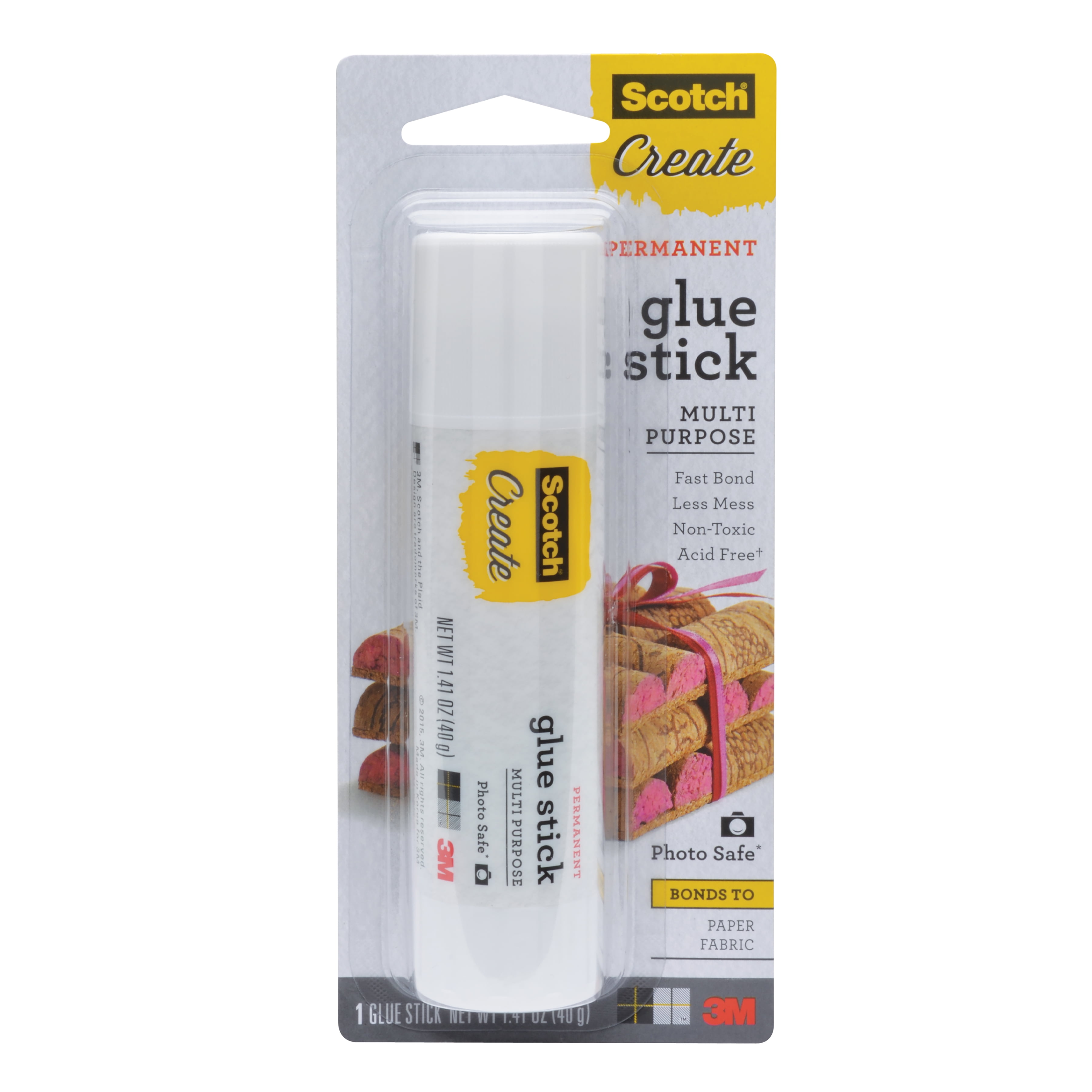 Scotch Glue Stick, .53 oz, Acid Free and Non-Toxic (6015)