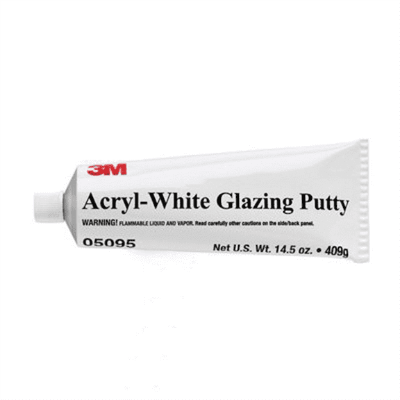 3M 05095 Putty, 14.5 oz Tube, White, Paste