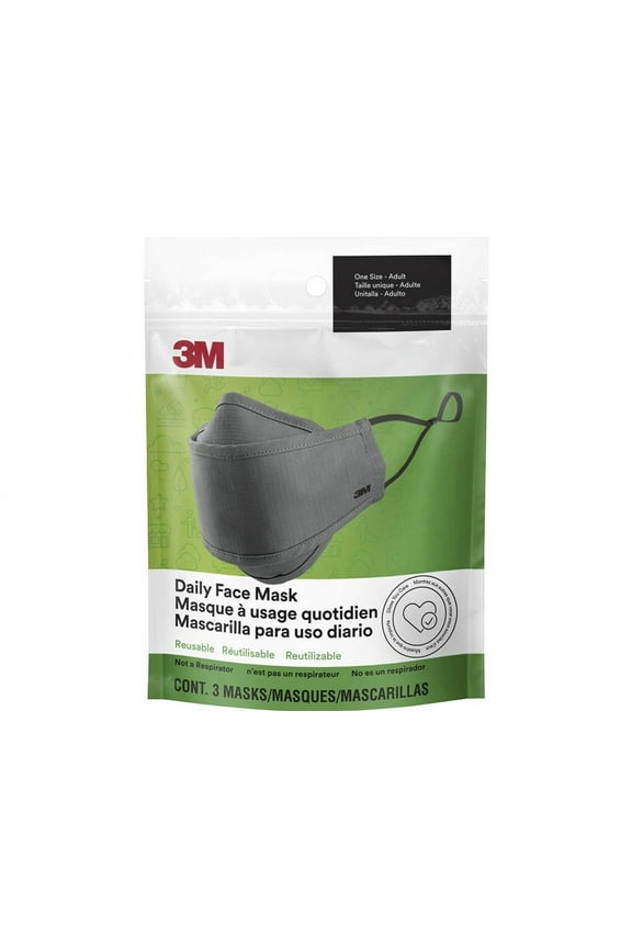 Adjustable Reusable Cotton Face Mask, 3 Piece