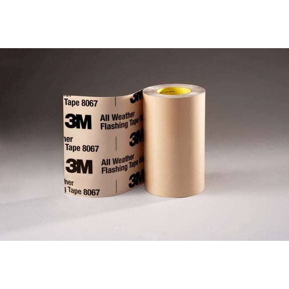 3M All Weather Flashing Tape 8067, Tan, 12 in x 75 ft, 4 rolls per case, Slit Liner (2-10 Slit)