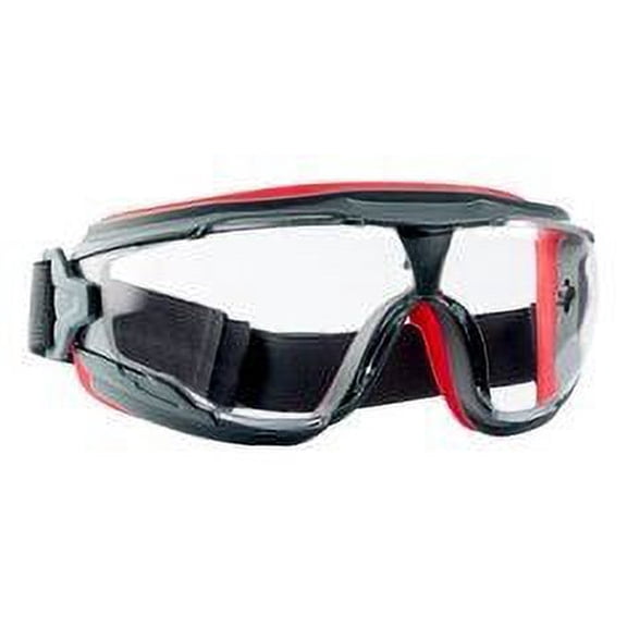 3M Anti-Fog Goggle with Scotchgard Protector 47212H1-VDC, Gray/Red, Clear Lens, 5/cs