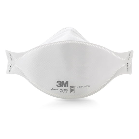 3M Aura N95 Particulate Respirators, 9205+, White, Pack Of 440 Respirators