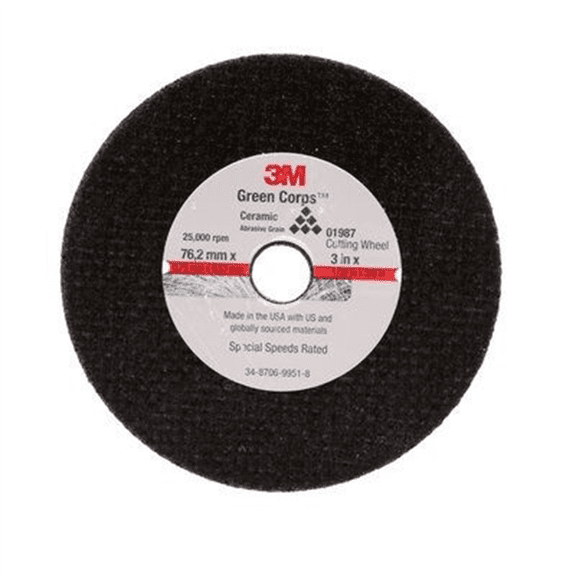3M 1988 Reinforced Cut Off Wheel Aluminum Oxide Metal Cutting Disc