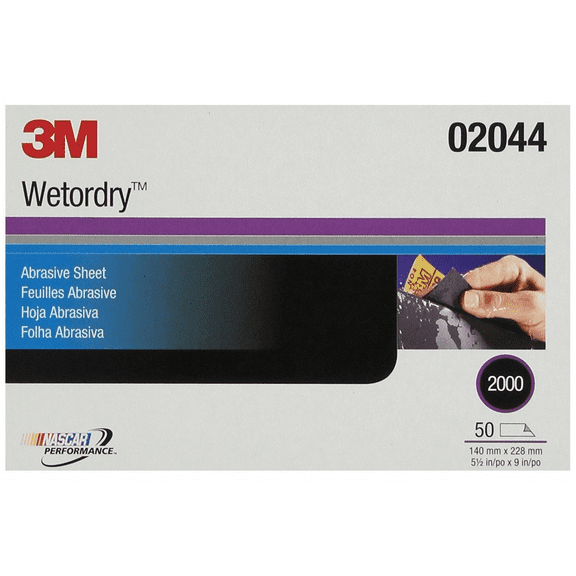 3M Automotive 2044 Imperial WetorDry Sheet 5-1/2" x 9" 50 Sheets per Sleeve
