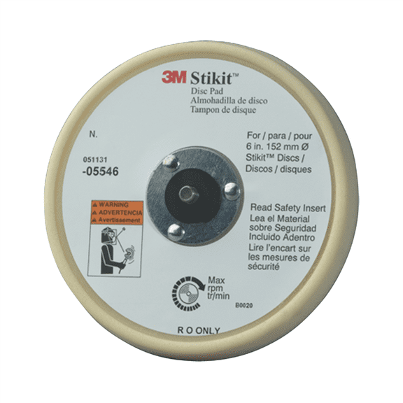 3M Automotive 5546 Stikit Low Profile Finishing Dis Pad, 6" x 11/16"
