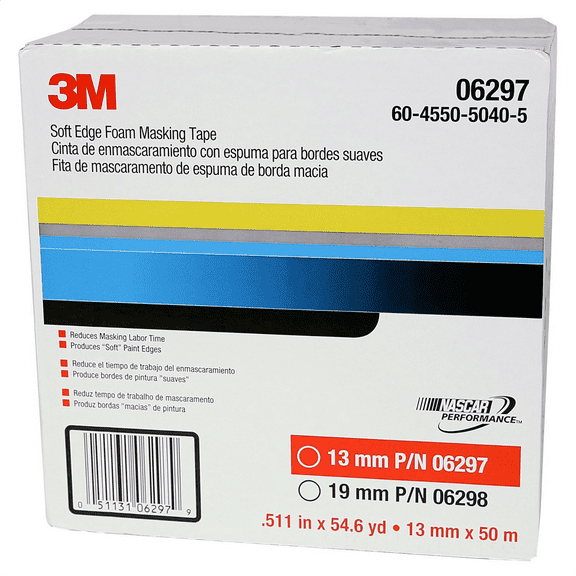 3M Automotive 6297 Soft Edge Foam Masking Tape (D.A.R.T.) 12mm