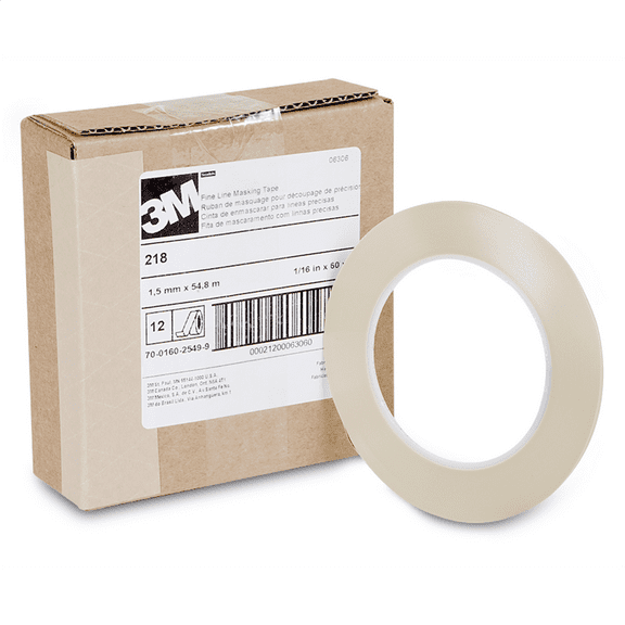 3M Automotive 6306 Scotch Fine Line Tape, 1/16" x 60 yd