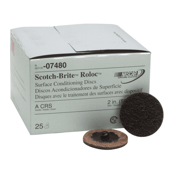 3M Automotive 7480 2" Coarse Scotch Brite Roloc Surface Conditioning Discs