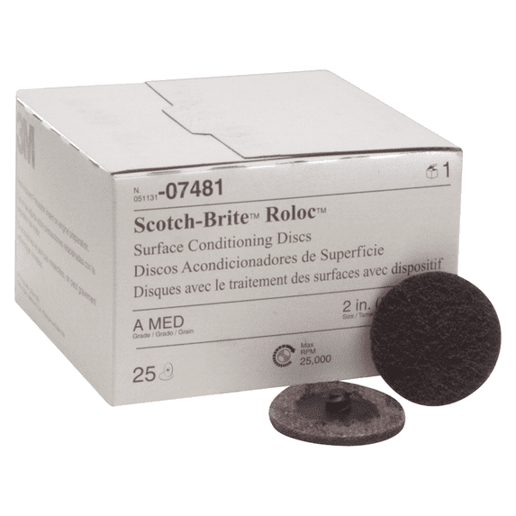 3M Automotive 7481 2" Medium Scotch Brite Roloc Surface Conditioning Discs