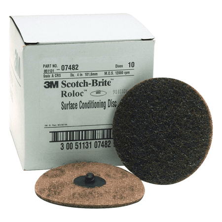3M Automotive 7482 4" Coarse Scotch Brite Roloc Surface Conditioning Discs