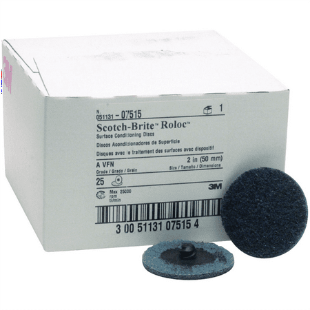 3M Automotive 7515 2" Scotch Brite Roloc Conditioning Discs - Very Fine