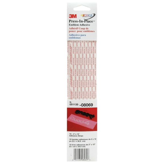 3M Automotive Emblem Press-In-Place Adhesive Tape, 2" x 12"