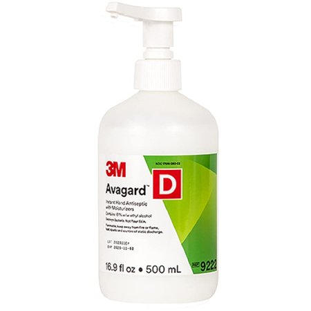 3M™ Avagard™ D Instant Hand Antiseptic with Moisturizers (61% w/w ethyl alcohol) 9222, 16 oz, 12/Case