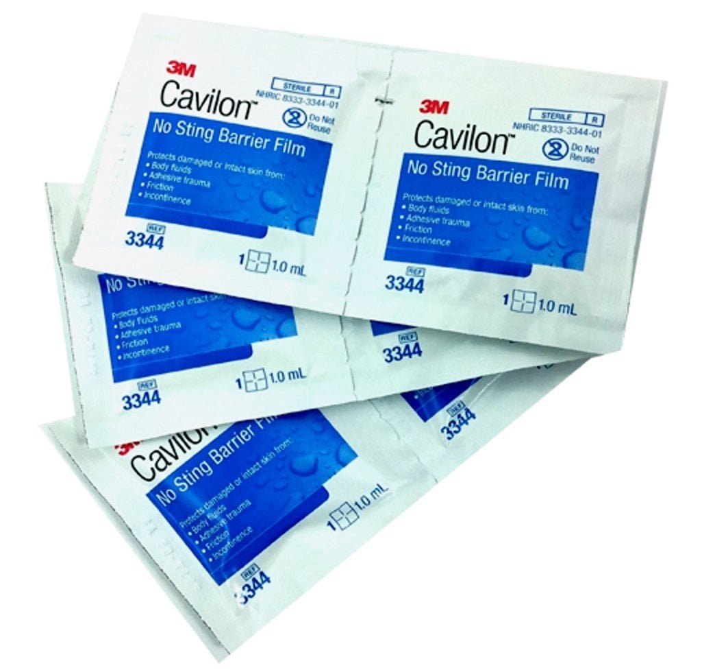 3M Barrier Film Cavilon 1.0 mL Wipe, Sterile, Alcohol Free, No Sting (#3344, Sold Per Box)