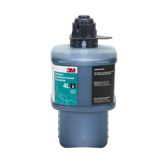 3M Bathroom Disinfectant Cleaner Concentrate 4L, hospital use, virucidal, fungicidal, removes soap scum