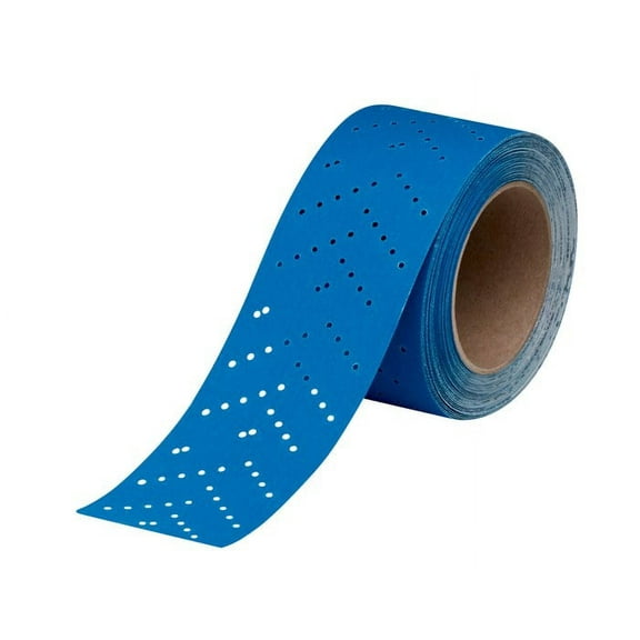3M 36192 Hookit Blue Sandpaper Sheetroll - 220 Grade Multi-Hole, 2.75"x13yd