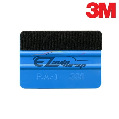 3M Blue Detailer Plastic Squeegee with Felt Tool Kit Decal Vinyl Wrap Tint Applicator