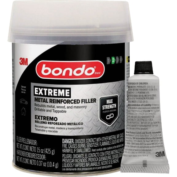 3M Bondo 15 Oz. Extreme Metal Reinforced Filler - Single Pack