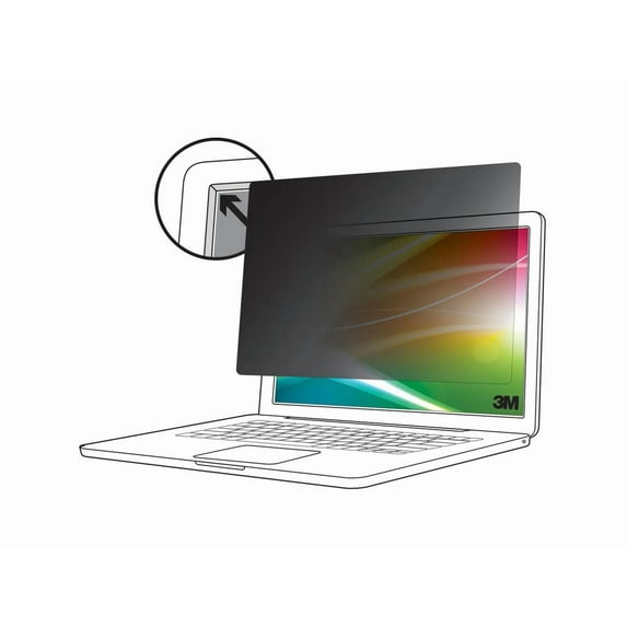 3M™ Bright Screen Privacy Filter for 12.5in Laptop, 16:9, BP125W9B - For 12.5" Widescreen LCD 2 in 1 Notebook - 16:9 - Scratch Resistant, Fingerprint Resistant - Anti-glare