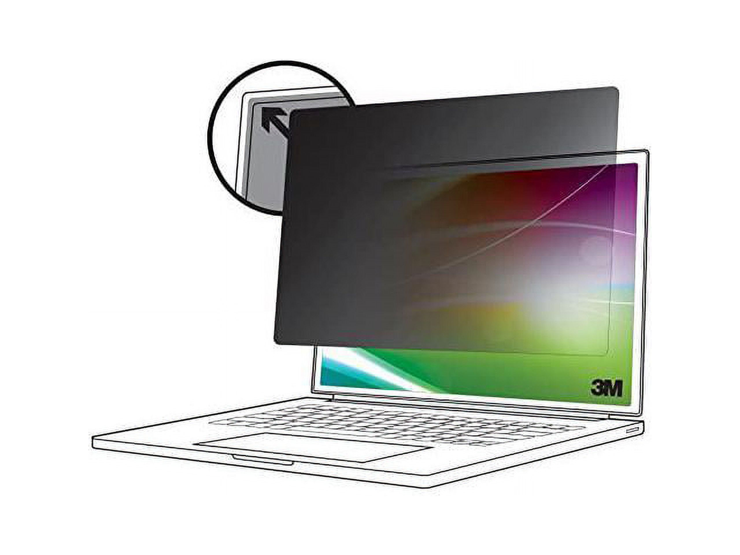 3M Bright Screen Privacy Filter for 14in Full Screen Laptop 16:10 BP140W1E - image 1 of 6