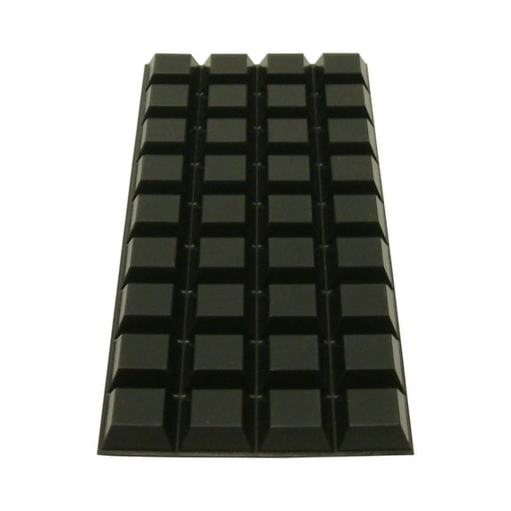 3M Bumpon SJ5023 Black Bumper/Spacer Pad - Square Shaped Bumper - 0.81 in Width x 0.3 in Height