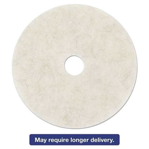 3M Ultra High-Speed Natural Blend Floor Burnishing Pads 3300 19in White 5/CT 18209