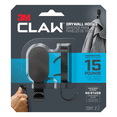 thumbnail image 1 of 3M CLAW Drywall Hooks [15 lbs.]: 15 lb. / 2 hooks (Black) 2-hooks, 1 of 6