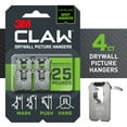 thumbnail image 1 of 3M CLAW 25 lb. Drywall Picture Hanger with Spot Marker, Gray, Heavyweight Hanging Solution for Room Decor and Office Decor, Including Mirrors or Framed Art, 4 Wall Hangers, 4 Spot Markers, 1 of 13