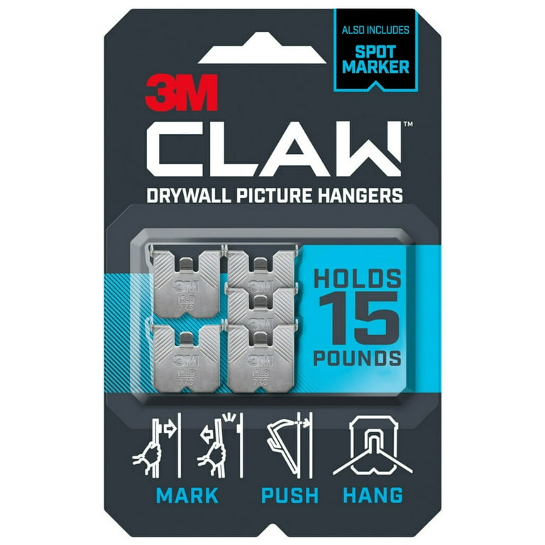 CLAW 15 lbs. Drywall Picture Hanger with Temporary Spot Marker (Pack of 5-Hangers and 5-Markers) CLAW 15 lbs. Drywall Picture Hanger with Temporary Spot Marker (Pack of 5-Hangers and 5-Markers)