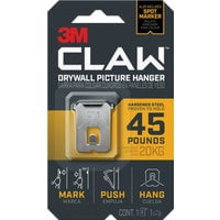 Hardened Steel 45 lb Drywall Picture Hook with Spot Marker