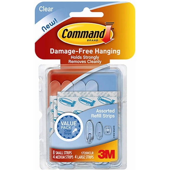 3M Command Clear Assorted Refill