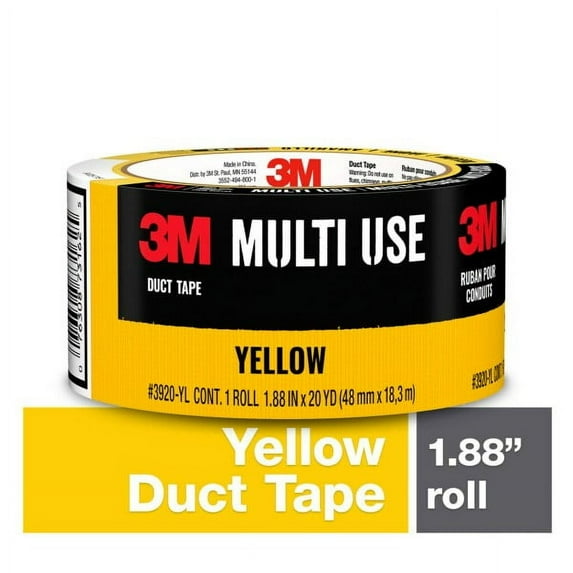 3M™ Yellow Duct Tape 3920-YL, 1.88 in x 20 yd (48 mm x 18,2 m)