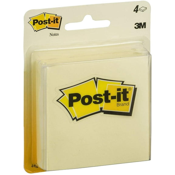 3M COMPANY POST-IT NOTES CANARY YELLOW 4 PADS Set of 24