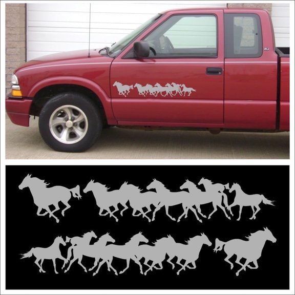 3M Car, Truck or Trailer Decal Sticker Graphic Kit, Running Horses, Left and Right 36 inch