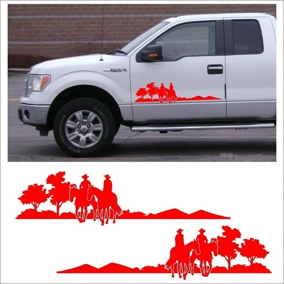 3M Car, Truck or Trailer Decal Sticker Graphic Kit, Trail Horse Riders, Left and Right
