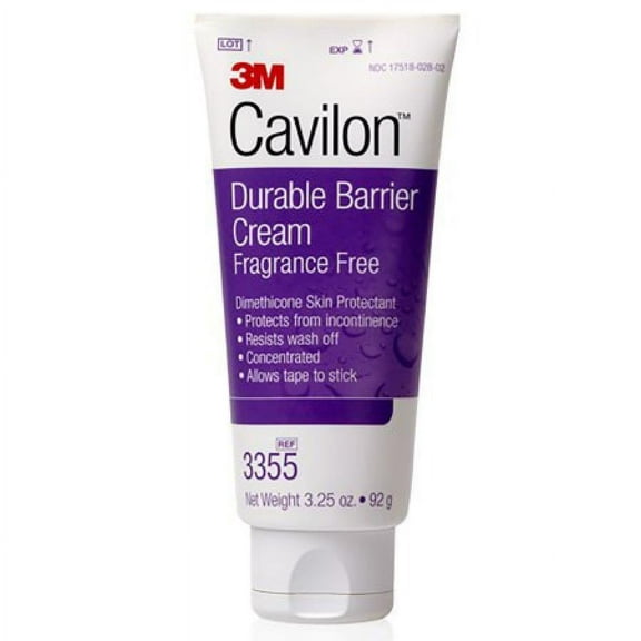 3M Cavilon Durable Barrier Cream, 3.25 ounce Tube, CHG Compatible, 12 Count