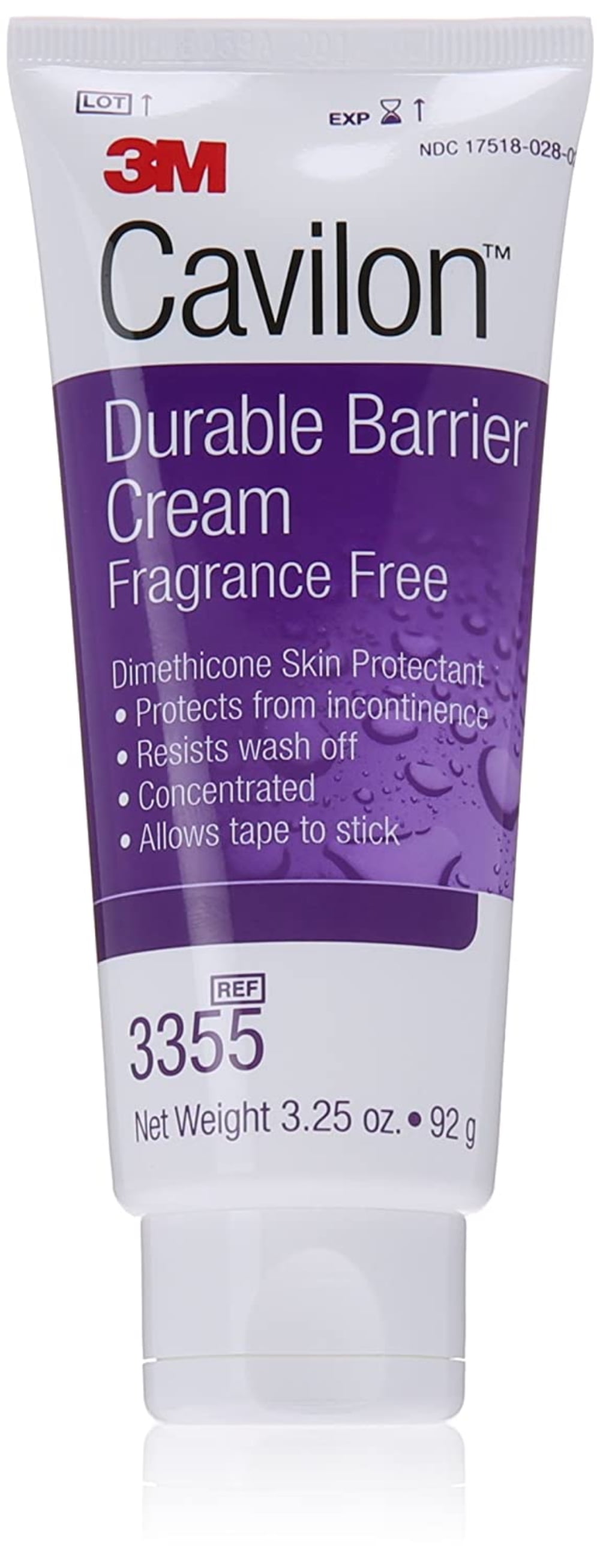 3M Cavilon Durable Barrier Cream Fragrance Free 3.25 Oz Tube 1/ea 3355