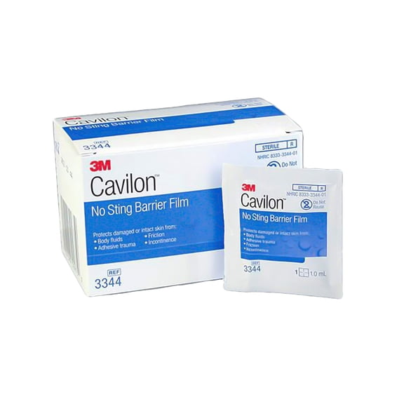 3M Cavilon No-Sting Sterile Hypoallergenic Barrier Skin Protective Wipes, 1" x 2", 30 Wipes, 4 Packs, 120 Total