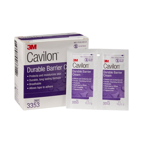 3M Cavilon Skin Protectant Cream, Unscented, 2-Gram Packets, 20 Ct