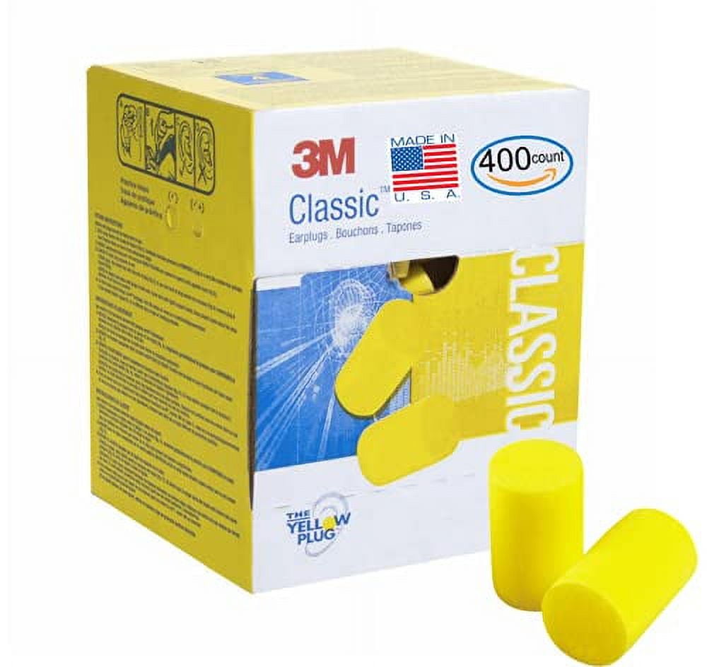 3M Classic Earplugs 200 Pair (400 Count) (not Individually Wrapped) in