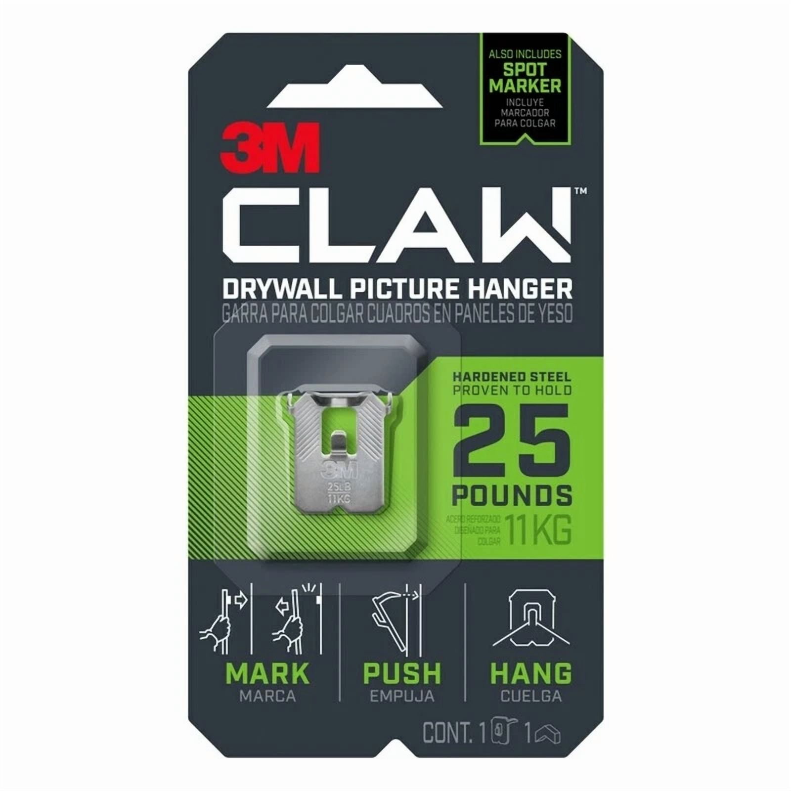 3M Claw Silver Drywall Picture Hanger 25 Lb 1 Pk
