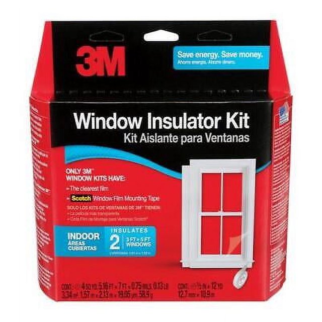 3M Clear Indoor Window Film Insulator Kit 60 in. W X 36 in. L